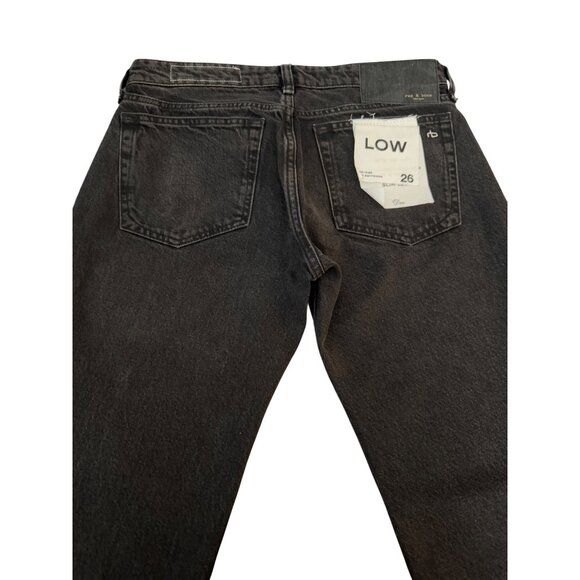 Rag & Bones Dre Low-Rise Slim Boyfriend Black Jean Women's Pants, Size 26 NWT - Picture 5 of 12